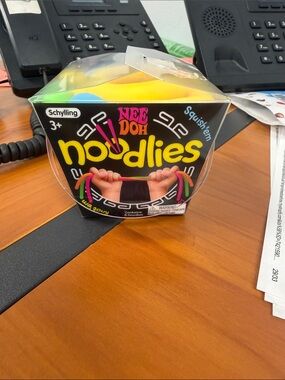 NeeDoh Noodlies Squish-Em Kids Toy - Yellow